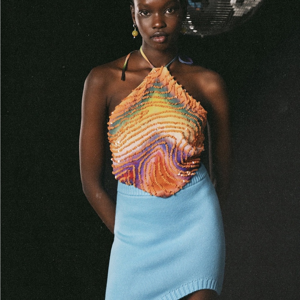 NWT The Wolf Gang Rio Sequin Top